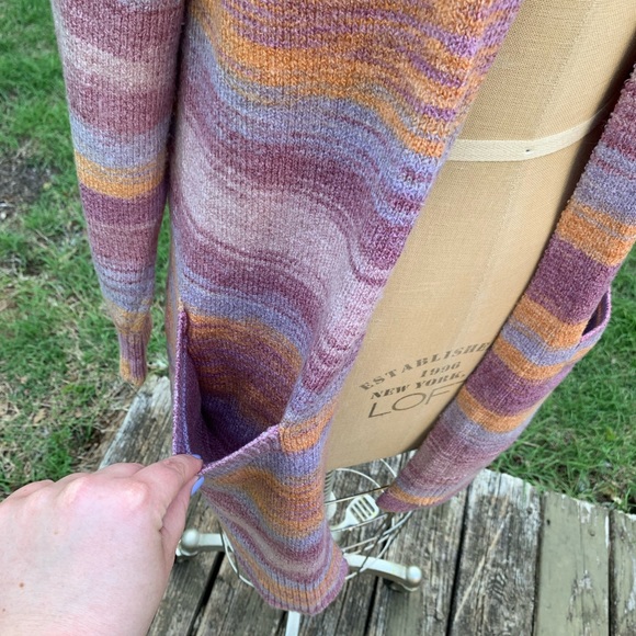 🧶Sherbet & Lavender Knit Cardigan🧶 - Picture 9 of 16